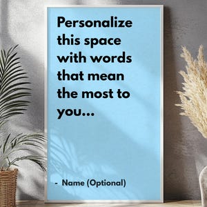 Custom Quote Canvas Print, Personalized Text Wall Art with Your Words, Minimalist Typography Canvas Decor, Personalized Canvas Quote Art