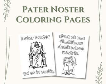 Pater Noster Worksheet Latin Catholic Coloring Page Latin Prayer Worksheet Our Father Prayer Printable Coloring for Kids at Mass Worksheet