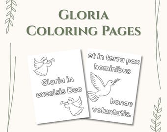 Latin Prayer Worksheet Catholic Prayer Coloring Latin Prayer Gloria in Excelsis Deo Printable Catholic Coloring for Kids at Mass Worksheet