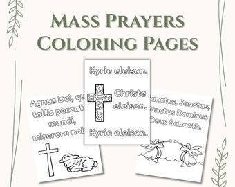 Mass Prayer Coloring Page Latin Prayer Worksheet Catholic Prayer Coloring Religious Education Worksheet Mass Prayer Learning Latin Printable