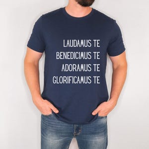 Men Catholic T-Shirt for Teen Gloria Shirt for Catholic Man Latin Catholic Shirt for Catholic Teen Catholic Latin Gift for Catholic Man Tee