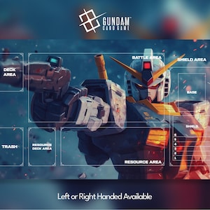 Tappetino da gioco Gundam, gioco di carte Gundam, Gundam Mobile Suit, con o senza zone, TCG, CCG, personalizzato, tappetino per mouse, gamepad, accessorio, tappetino da gioco