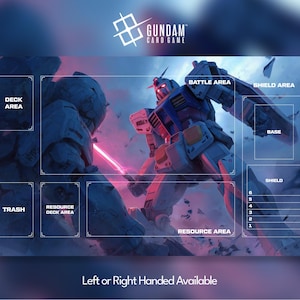 Gundam Playmat, Gundam-kaartspel, Gundam Mobile Suit, met of zonder zones, TCG, CCG, aangepast, muismat, gamepad, accessoire, speelkleed