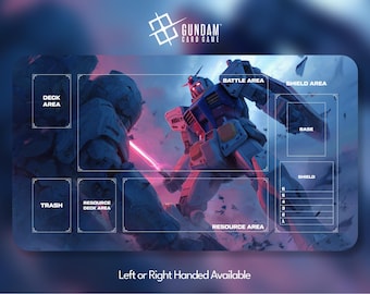 Gundam Playmat, Gundam Card Game, Gundam Mobile Suit, With or Without Zones, TCG, CCG, Custom, Mousepad, Gamepad, Accessory, Play Mat