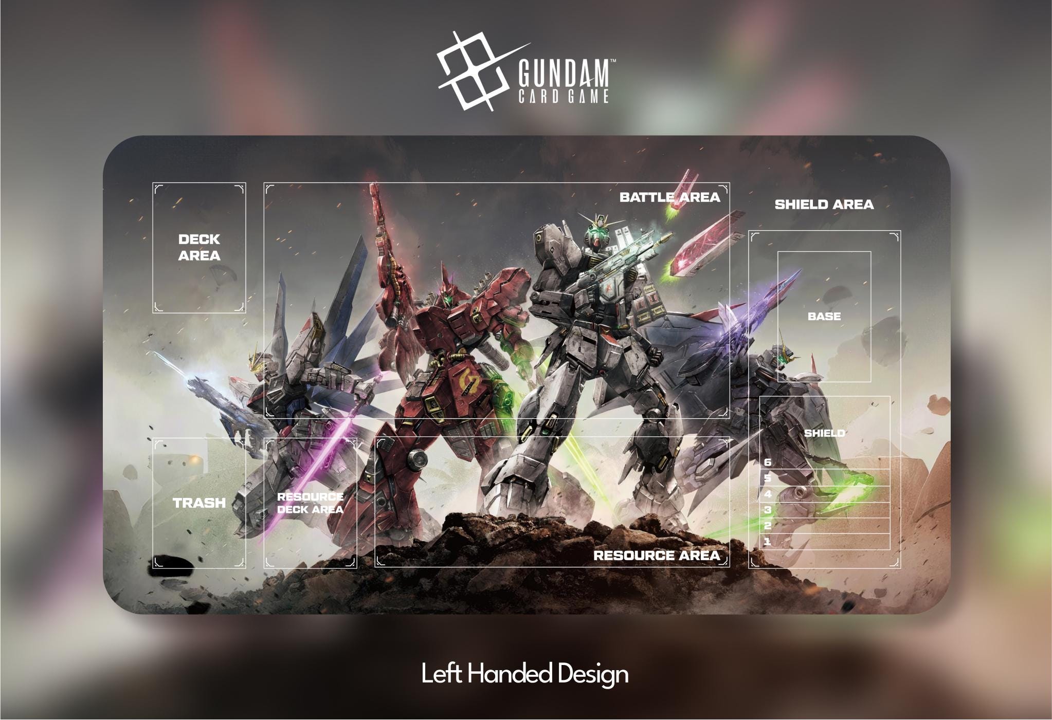 GUNDAM CARD GAME プレイマット Gundam Playmat, Gundam Card Game, Gundam Mobile Suit, With