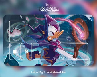 Tapete de juego Disney Lorcana, Pato Donald, Pato Mago, TCG, CCG, Tapete de juego personalizado, Disney, Alfombrilla de ratón, Gamepad, Accesorio, Tapete de juego