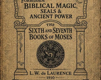 Les sixième et septième livres de Moïse (1910), cachets occultes, magie des esprits, sorcellerie de cérémonie, PDF