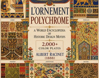 French Ornament Pattern Book – L'Ornement Polychrome (1888) – 2,000 Historic Design Motifs, Color Plates PDF