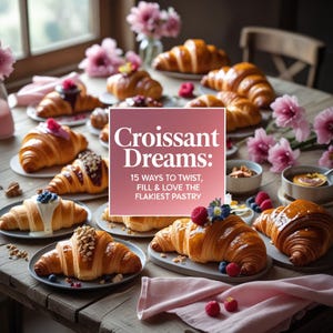 Stuffed Croissant Recipe Guide: 15 Sweet & Savory Brunch Ideas (PDF Cookbook Digital Download)