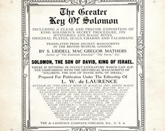Grimorio de la Llave Mayor de Salomón (1914) – Pentáculos, Sellos y Magia Ritual, PDF, eBook