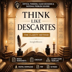 Piensa como Descartes, Cuaderno de ejercicios de pensamiento crítico, Guía para la toma de decisiones, Método de pensamiento racional, PDF