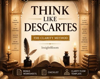 Think Like Descartes, Kritisches Denken Arbeitsbuch, Anleitung zur Entscheidungsfindung, Rationales Denken Methode, PDF