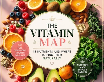 Guide des vitamines PDF | 15 Nutriments et sources alimentaires | E-book numérique sur le bien-être pour la santé des femmes