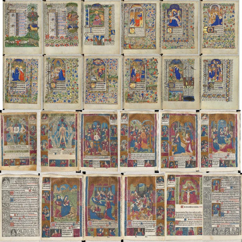 Illuminated Medieval Books of Hours Bundle – 53 Manuscripts, C. 1320 ...