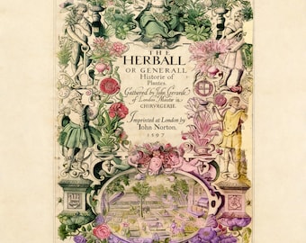 The Herball, or Generall Historie of Plantes (1597) di John Gerard, Enciclopedia Erboristica e Botanica, PDF