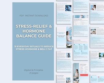Combate el estrés abdominal causado por el cortisol: Guía para aliviar el estrés y equilibrar las hormonas (Libro electrónico digital, PDF imprimible)