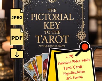 Rider–Waite Tarot Bundle – 1911 Pictorial Key (PDF) + 78 Printable Tarot Cards