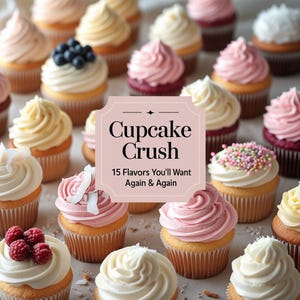 Cupcake Recipe Book | 15 Easy & Pretty Cupcakes | Digital Baking Guide for Home Bakers