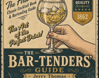 Guide du barman, livre de cocktails, manuel du barman vintage, recettes de boissons et de sirops classiques, PDF
