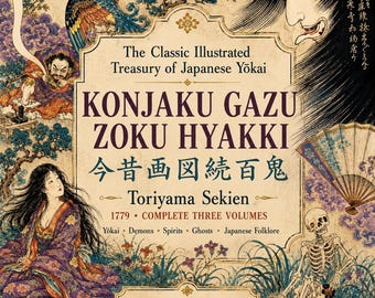 Konjaku Gazu Zoku Hyakki, 今昔画図続百鬼, Yokai, Demons & Ghosts, Toriyama Sekien 1779, Japanese Folklore, PDF