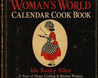 Libro de cocina Woman's World Calendar, recetas clásicas y guía para el hogar, libro electrónico vintage, PDF