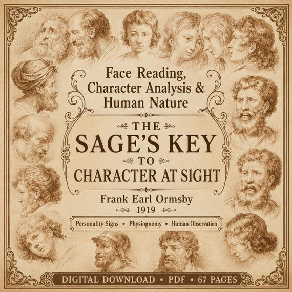 Character Analysis and Face Reading, Read People at Sight, Physiognomy & Occult Psychology, PDF