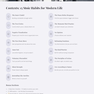 Stoic Mindset Guide: Daily Stoic Habits Workbook, PDF Download, eBook image 4