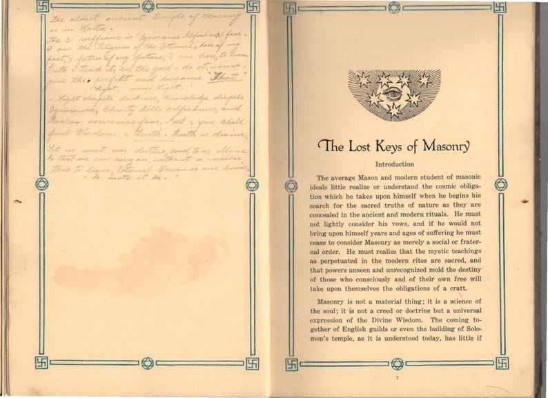 The Lost Keys of Masonry (1923) by Manly P. Hall, Masonic Symbols ...
