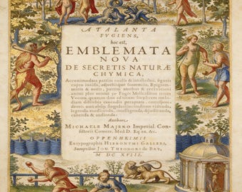 Atalanta Fugiens (1618) de Michael Maier, Alquimia Emblemática, Filosofía Hermética y Símbolos Alquímicos, PDF
