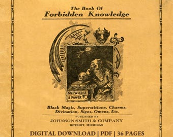 Il libro della conoscenza proibita (1920): magia nera, spiritismo, stregoneria e divinazione, occulto eBook PDF