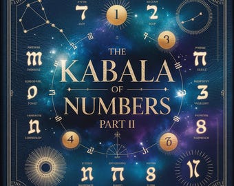 Kabbalan om siffror del II, vintage ockult bok, avancerad numerologi, PDF, e-bok