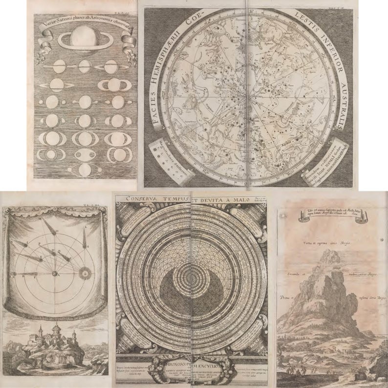 Rare Scientific Encyclopedia, Illustrated Astronomy Physics Diagrams ...