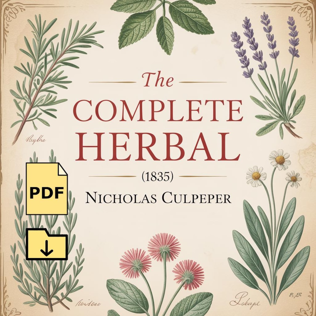 The Complete Herbal by Culpeper (1835), Vintage Herbal Medicine