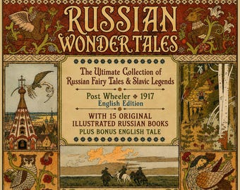 Russian Fairy Tales & Slavic Folklore, 17 Illustrated Books, Bilibin Art, PDF