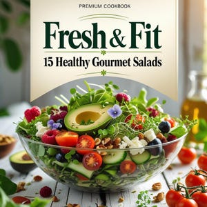 Przepisy na zdrowe sałatki | 15 świeżych sałatek gourmet na odchudzanie | Cyfrowy przepis w formacie PDF
