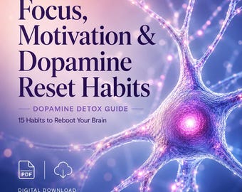 Dopamine-detoxgids, gewoonten hersenreset, werkboek focus en motivatie, herstel scrollverslaving, pdf