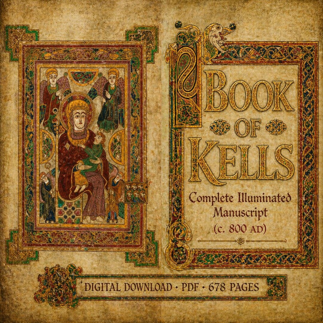 Book of Kells – Complete Digital Manuscript (c. 800 AD), Illuminated ...