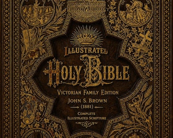 Biblia ilustrada (1881) — Antiguo y Nuevo Testamento / Biblia familiar victoriana antigua con grabados, PDF