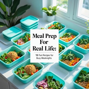 Meal Prep Guide | 15 Fast Recipes for Busy Weeknights | Digital PDF for Women & Families