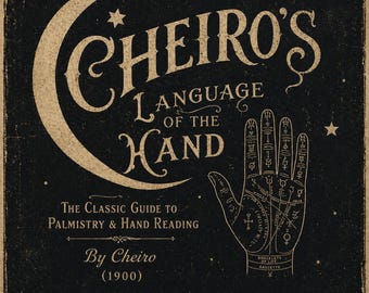 Handläsningsbok - Cheiros handspråk, handläsningsguide för spådom, vintage, PDF