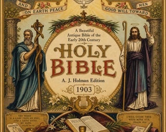 Holy Bible (1903) – A.J. Holman Antique Edition – Old & New Testament Scripture, Historic Vintage Bible, PDF