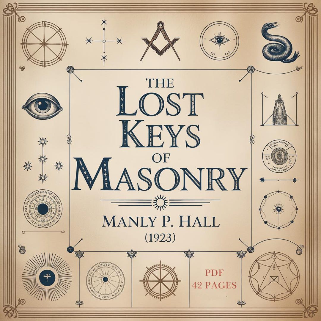 The Lost Keys of Masonry (1923) by Manly P. Hall, Masonic Symbols ...