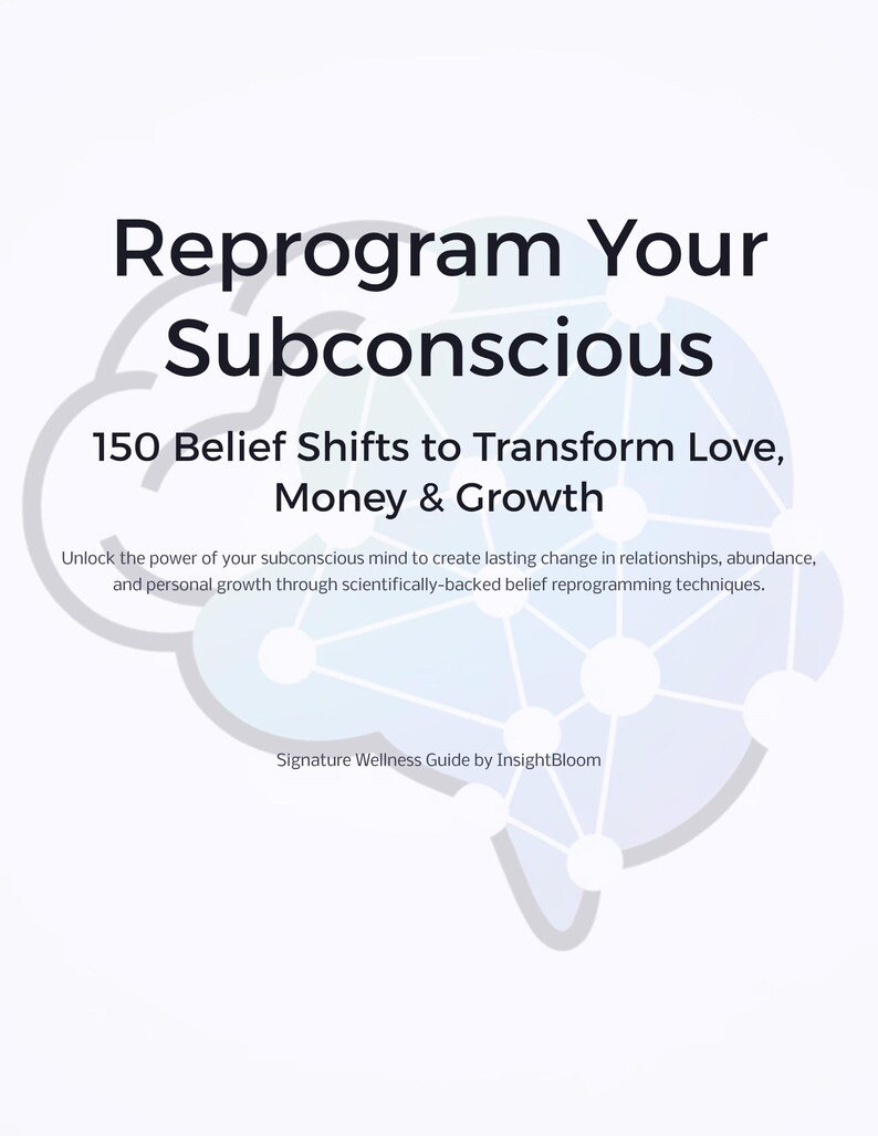 Reprogram Belief Reprogram Your Subconscious, Limiting Beliefs Workbook, Mindset Reset ...