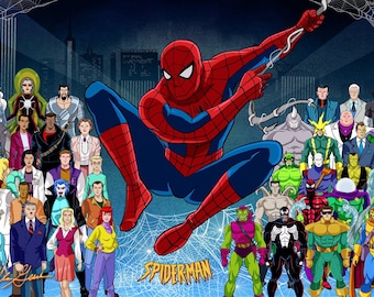 Spider-Man 1994 Complete Animated Series + Spider-Man Unlimited Series Seasons 1-7 (78-Episodes)