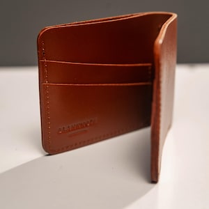 Carteira de couro com prendedor de dinheiro, carteira masculina personalizada, carteira de couro com porta-cartões, prendedor de dinheiro personalizado, presente feito à mão para padrinhos