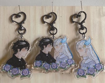 Wriothesley & Neuvillette Acrylic Keychain | WRIOLETTE |  - Genshin Impact
