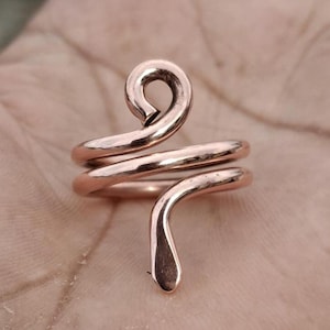 Copper Ring, Copper Pure Copper Band Ring Healing Ring, Solid Copper Ring, Wire Boho Ring, Handmade Pure 100% Copper Wrap Ring, Women