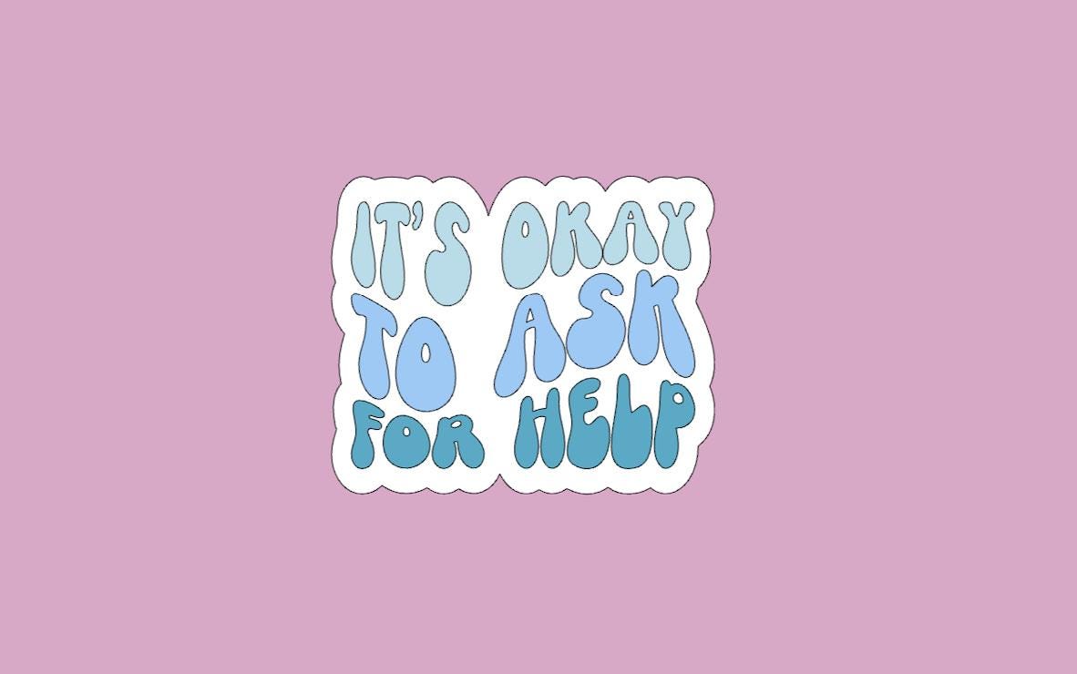 It's Okay to Ask for Help Sticker - Etsy
