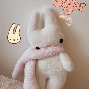 Schattige handgemaakte knuffels 'Bunbie' Sugar Bunny