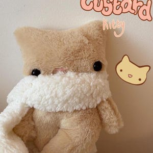 Schattige handgemaakte knuffels 'Bunbie' Custard Kitty